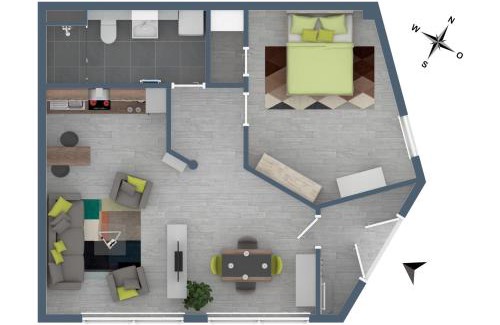 Bad Elster Apartment | FeWo Roland Ranft direkt am Kurpark Barrierearm 60qm