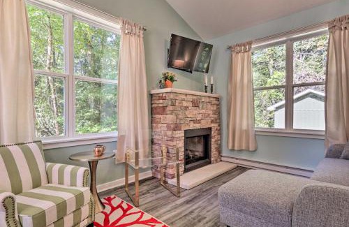 Brodheadsville House | Fire Pit and Creek Access Poconos Cottage