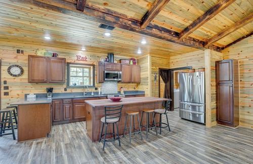 Quitman Cabin | Fire Pit at Dog-Friendly Countryside Quitman Cabin
