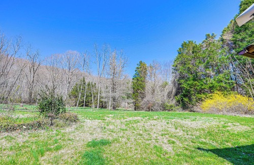 Robbinsville Cottage | Fire Pit & Decks: Creekside Cabin in Robbinsville