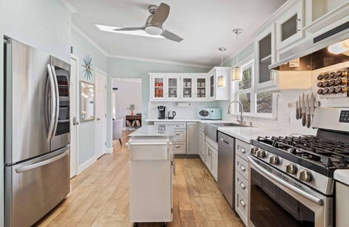 Woodfin House | Firefly House near Asheville w/fire pit, dedicated workspace, fast internet, free Biltmore Pass