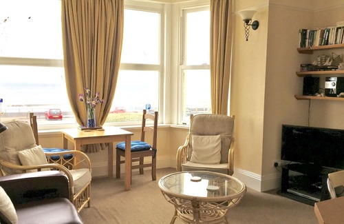 Tywyn Apartment | First floor seaside apartment with balcony and spectacular sea views.
