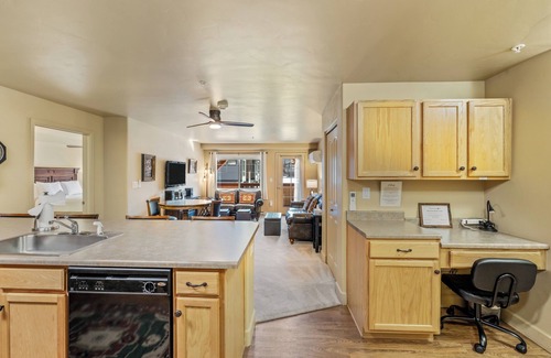 Steamboat Springs Condo | First Light, Ski Area Views, AC Unit in Living Space, Deck and Desk for Working!