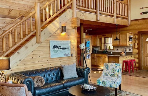 Leland House | Fishtown Lodge - Cozy Leland Log Cabin Home - Quiet location but close to town
