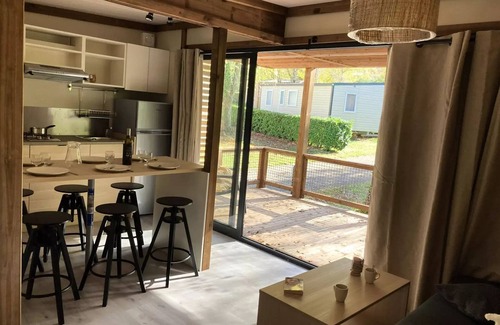 Vicdessos Ski Chalet | Flower Camping LA BEXANELLE * - Chalet Portland Premium 35m2 - 3 bedrooms + TV + LV + Terrace semi covered 6 people