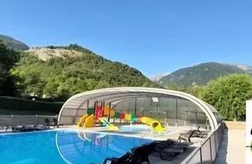 Vicdessos Ski Chalet | Flower Camping LA BEXANELLE * - Chalet Portland Premium 70m2 - 5 bedrooms (2+3) + TV + LV + Terrace semi covered 10 people