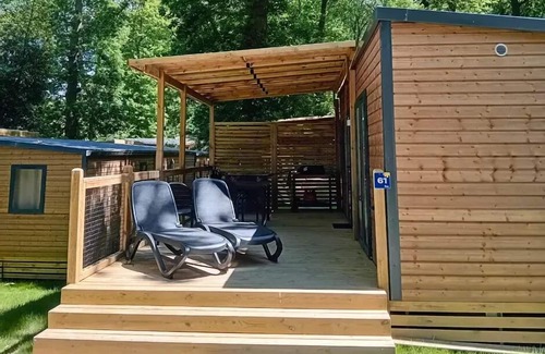 Yport House | Flower Camping La Chênaie * - Homeflower Premium 29m2 (2 bedrooms) + CLIM + semi-covered terrace + TV + sheets + towels 4 people