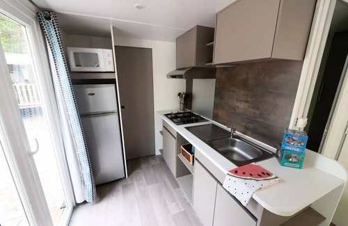 Die House | Flower Camping la Pinède * - Mobile home Standard Cocoon 28m2 - 2 bedrooms + Terrace with umbrella - 4 people