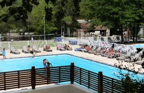 Die House | Flower Camping la Pinède * - Mobil-home Premium Trendy 33m2 near river- 3 bedrooms + covered terrace - 6 people