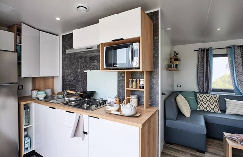 Bize-Minervois House | Flower Camping Olivigne * - Mobile home Premium 32 m2 3 bedrooms + terrace 21m2 + TV + LV + air conditioning + plancha 6 people