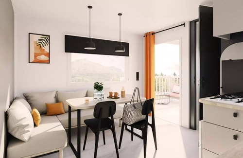 Mers-les-Bains House | Flower Le Domaine du Rompval * - Mobile home 25m2 Premium (2ch-4pers) including semi-covered terrace + TV + LV + BBQ 4 people