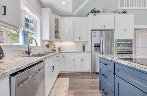 Moneta House | Foothills Retreat, New Lakefront Luxury w/Covered Decks + Hot Tub, Fire Pit Terrace, Dock & More!