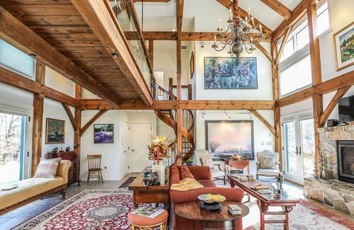 Temple Villa | Fox & Moose, Elegant pondside villa with mountain views