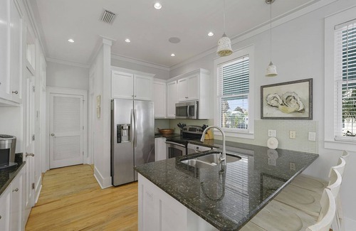 Frangista Beach House | Frangista Jewel - Pet Friendly Luxury Vacation Home Near the Beach with Secluded Pool & Ocean Views