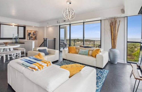 Midtown Ocean City House | FREE ACTIVITIES AND LINENS! Fantastic 4BR, 4.5BA modern oceanfront townhouse with ground level access to the beach access! Secure elevator access to your private condo lobby!