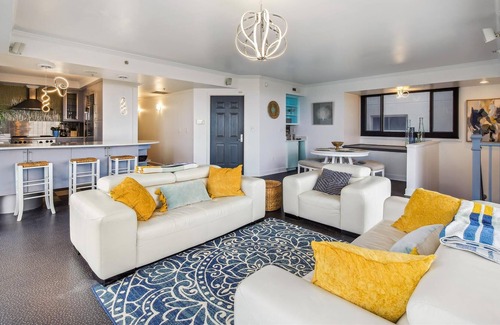 Midtown Ocean City House | FREE ACTIVITIES AND LINENS! Fantastic 4BR, 4.5BA modern oceanfront townhouse with ground level access to the beach access! Secure elevator access to your private condo lobby!