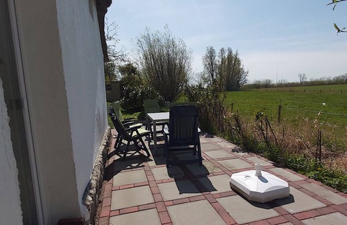 Eiderdeich House | Friedrichstadt: Thatched-roof cottage on the Eider dike with sun terrace near the North Sea
