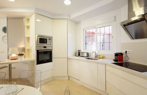 Marbella Ski Chalet | Front line beach townhouse with sea views and south facing, in Costabella