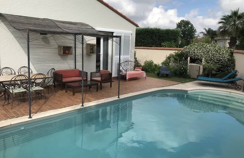Villelongue-de-la-Salanque House | FULLY AIR-CONDITIONED HOLIDAY HOME IN QUIET LOCATION PRIVATE POOL 10 MINUTES FROM ST MARIE AND.