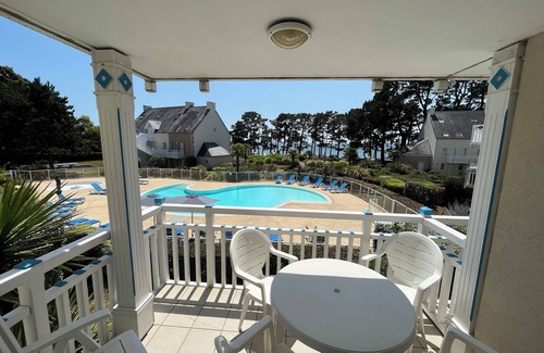 Kerherou Apartment | * FULL VIEW SEA/BEACH HEATED SWIMMING POOL-TERRACE-WiFi * Last min: 20-22/08 -10% Discount