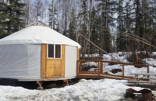 Big Lake Apartment | Fully-furnished Willow Yurt 2 🌲 at AK Dogstead