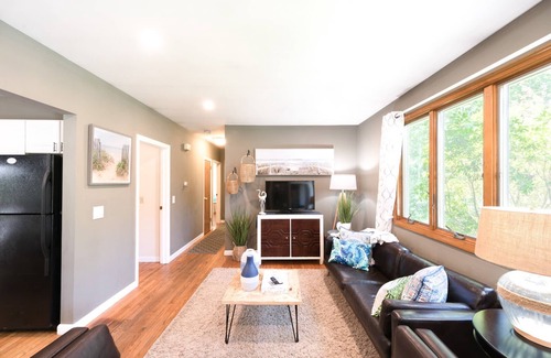 Narragansett Apartment | Fully stocked vacation home with large private yard, decks and BBQ gas grill