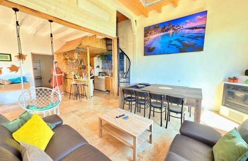 Les Roches-l'Eveque House | Gîte familial Détente entre Loir et coteau, spa-sauna, acc pmr