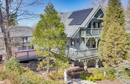 Lake Arrowhead Cottage | Game Room & Deck: Pet-friendly Lake Arrowhead Home