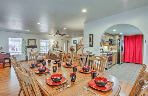 Pinetop-Lakeside House | Game Room, Yard, Deck & Fireplace: Lakeside Home
