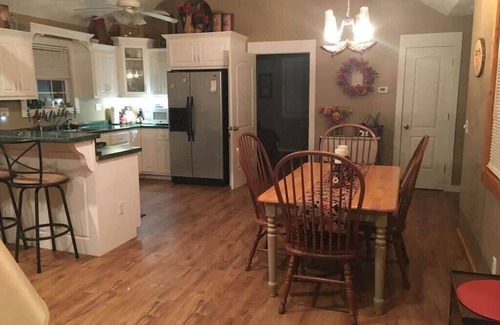 Spencer Cabin | Gas fireplace, firepit, and cedar Adirondack chair