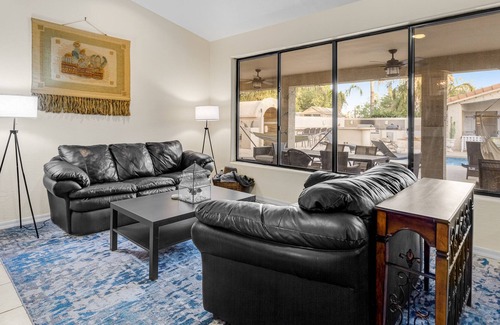 Anthem House | Gated home + casita with pool, spa, patio, outdoor kitchen, & exercise room