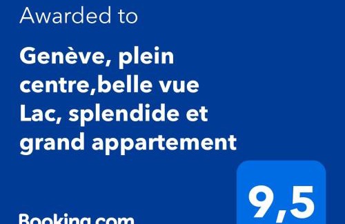 De-Roches Apartment | Genève, plein centre,belle vue Lac, splendide et grand appartement