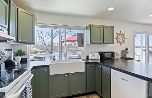 Rocky Mount House | Gentle Lakefront Home - Hot Tub, Boat Slip, Smart TVs, Firepit, Sleeps 8