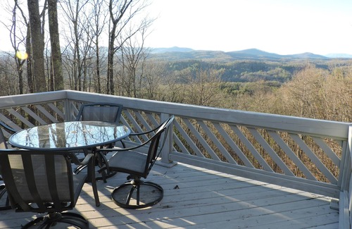 Blue Ridge Cabin | Genuine Log Cabin with Beautiful Long Range Mountain Views on Private 4 Acres