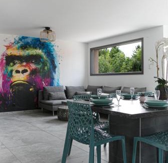 Ittenheim Villa | Gites Spa Strasbourg - Villa Gorille - SPA Privé, Sauna, Borne d'arcade, Babyfoot