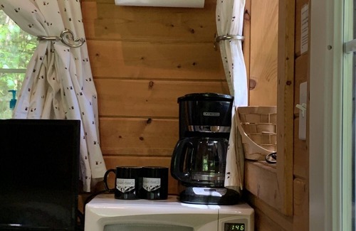 Ashford Cabin | Glamping at its finest in an adorable tiny home cabin that sleeps up to three! Shared hot tub. Beautiful property surrounding the cabin. Short stroll to Copper Creek. Walking distance to Copper Creek Restaurant. 2 miles to Mt Rainier National Park.