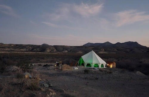 Terlingua House | Glamping Tent w Queen Size Bed & Incredible Views