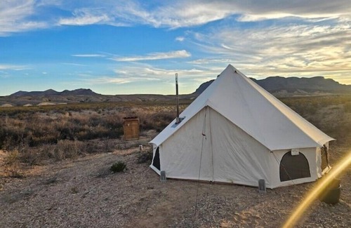 Terlingua House | Glamping Tent w Queen Size Bed & Incredible Views