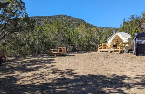 Vanderpool RV Rental | Glamping Tents 1, 2, 3