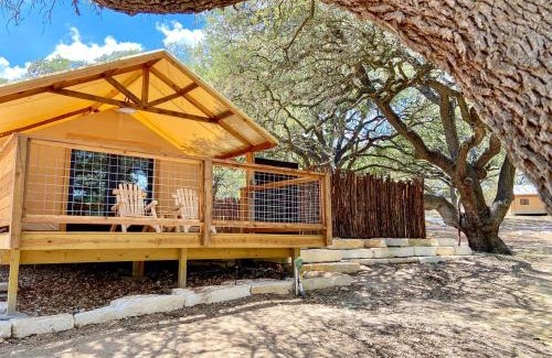 Ingram Other | Glamping Vacations in a Luxury Tented Cabin near River Guadalupe, in Ingram, Texas
