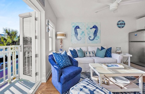 Santa Rosa Beach Condo | "Golden on 30A" | Gulf Views | Pool & hot tub| Tennis | Walk to Shops & Restaurants