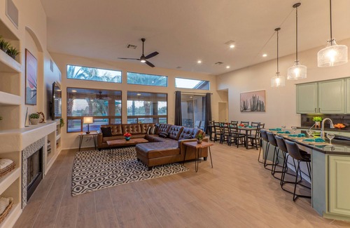 Western Skies House | Golf Course VIEW: Htd POOL, Hot Tub, Fire Pit, Game Room w/Pool Table, TVs All BRs, 2 Kid's Bikes