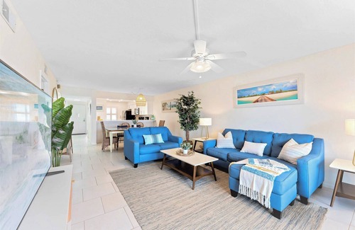 Cocoa Beach Condo | Gorgeous Beach Condo Balcony, Heated Pool, Tennis Court & Family Fun