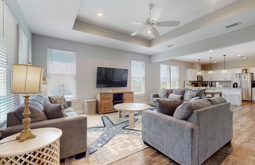 Orange Beach House | Gorgeous beach house with private pool, outdoor TV & custom grill area