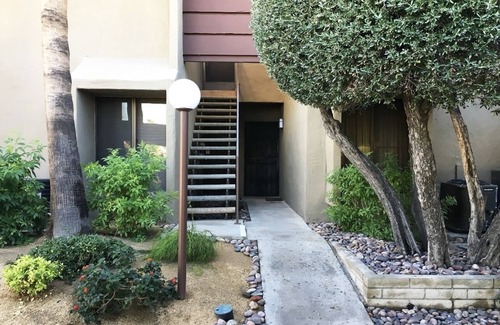 Twin Palms Condo | Gorgeous Blue Desert Oasis in Heart of Palm Springs -Reduced Summer Rates