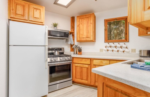 Girdwood House | Gorgeous cabin-style home huge private hot tub, beautiful deck & fireplace