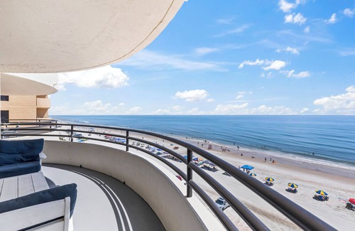 Daytona Beach Shores Condo | Gorgeous direct oceanfront, 2b/2ba condo with expansive balcony and great views