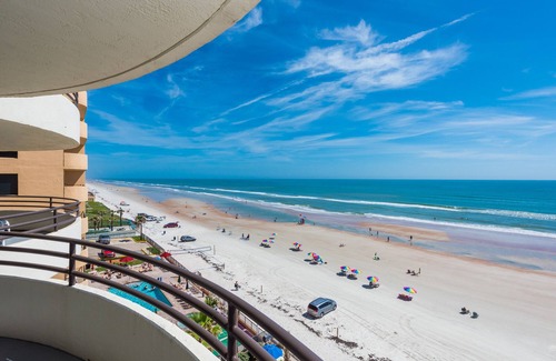 Daytona Beach Shores Condo | Gorgeous direct oceanfront, 2b/2ba condo with expansive balcony and great views