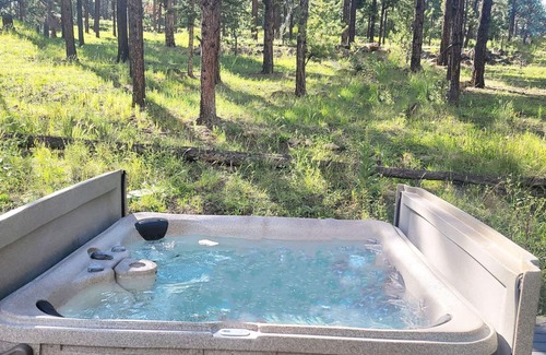 Greer Cabin | Gorgeous Forest Cabin with Hot Tub & Game Room