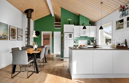 Skaven Strand House | Gorgeous home in Tarm with kitchen